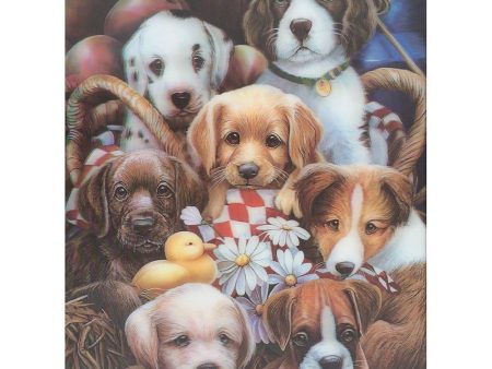 Puppy Menagerie - 3D Lenticular Poster - 12x16 -  NEW Discount