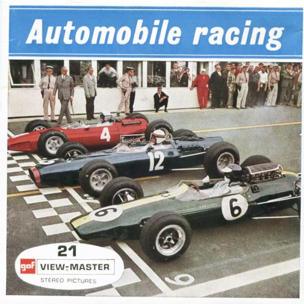 Automobile Racing - View-Master 3 Reel Packet - vintage - B971E-BG1 For Cheap