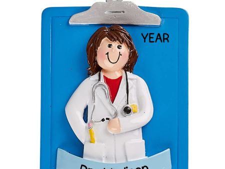 Doctor Girl Clipboard Personalized Ornament For Discount