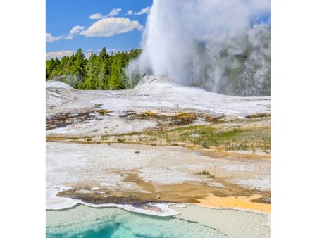 Yellowstone Heart Spring and Lion Geyser - 3D Lenticular Postcard Greeting Card  - NEW Supply