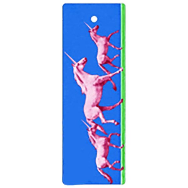 GALLOPING UNICORNS - 3D Animated Lenticular Bookmark - NEW Online Sale