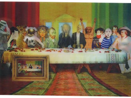 LAST SUPPER MODERN VERSION - Famous Characters & Artists - Motion - 3D Lenticular Postcard - NEW Sale