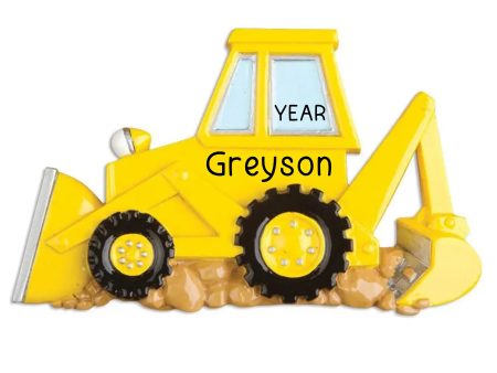 Back Hoe Digger Christmas Ornament Hot on Sale