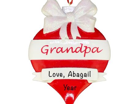 Grandpa Red Christmas Ornament For Sale