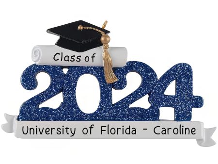 2024 Graduation Christmas Ornament - Blue Online Hot Sale