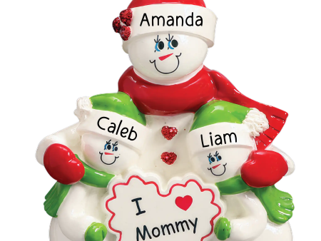 Mom With 2 Children Christmas Ornament Fashion