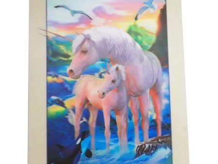 Unicorns - 3D Lenticular Poster - 12x16 Print - New Supply