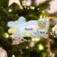 Blue Baby s 1st Christmas Bottle Personalized Ornament For Sale