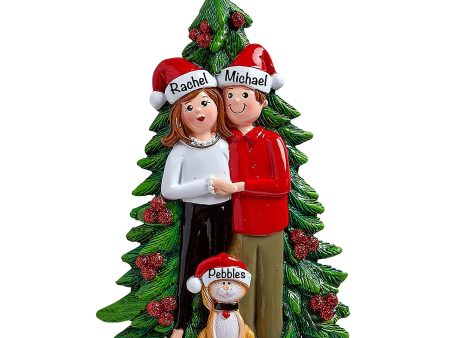 Cute Couple with Cat Personalized Ornament Hot on Sale