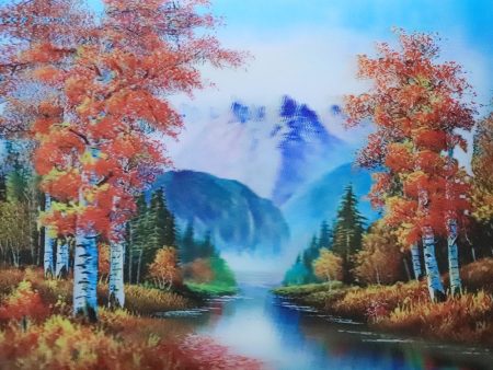 Water and Tree Scenic Scene - 3D Lenticular Poster - 12x16 Print - New Supply