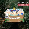 Hot Tub Family of 4 Personalized Ornament on Sale