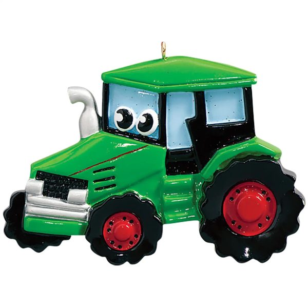 Green Tractor Toy Christmas Ornament Supply