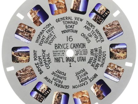 Bryce Canyon Nat l Park, Utah - View-Master Hand-Lettered Reel - vintage - (HL-16n) For Sale