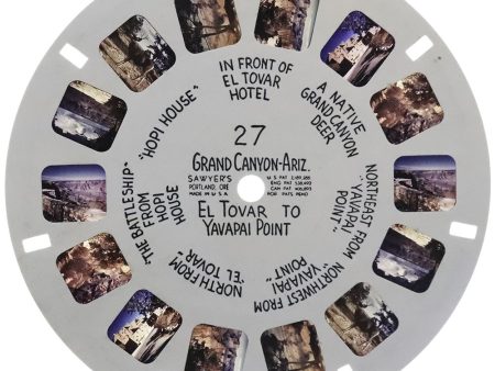 Grand Canyon, Arizona  - View-Master Hand-Lettered Reel - vintage - (HL-27n) Discount