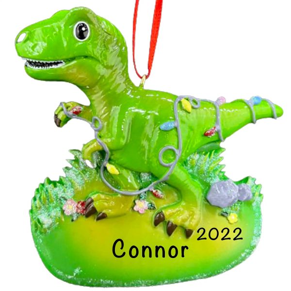 Dinosaur T-Rex Christmas Ornament - Lights Cheap