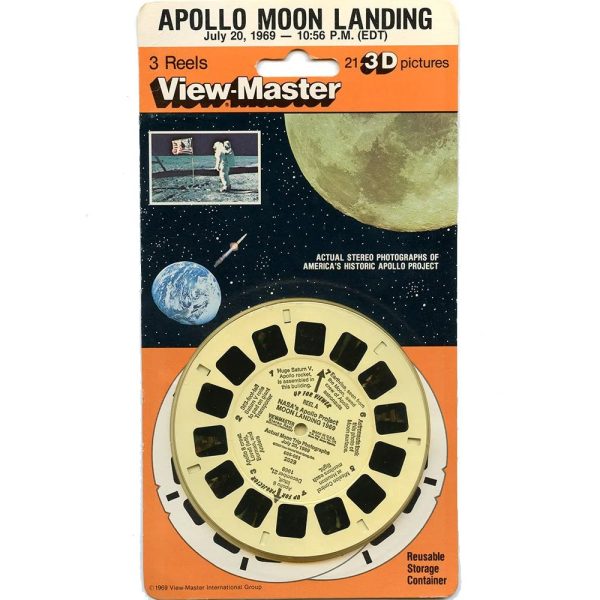 APOLLO MOON LANDING - View-Master 3 Reel Set on Card - NEW - (VBP-2029) Online now