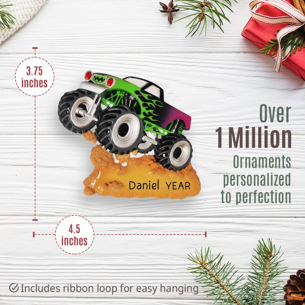 Grave Digger Monster Truck Muddin  Christmas Ornament Supply