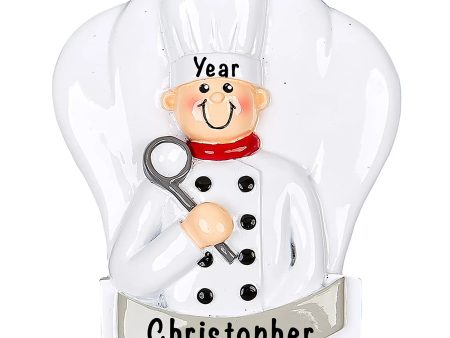 Chef Cooking Personalized Ornament on Sale