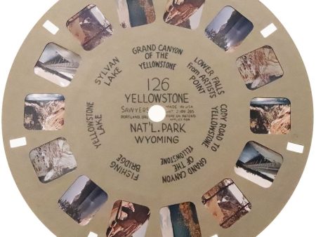 Yellowstone Nat l Park - Wyoming - View-Master Hand-Lettered Reel - vintage - (HL-126n) Supply