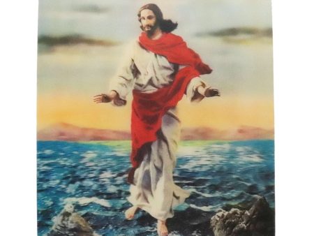 Christ Walking on the Water - 3D Lenticular Poster - 12 X 16 For Cheap