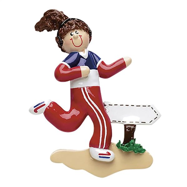 Girl Runner Christmas Ornament on Sale