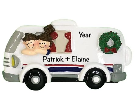 RV Camping Couple Christmas Ornament Online