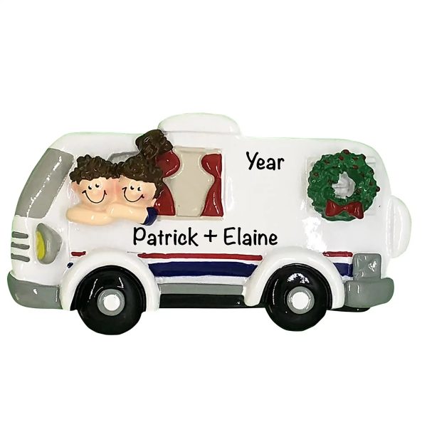 RV Camping Couple Christmas Ornament Online