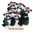 Panda Family of 6 Christmas Ornament Online Hot Sale