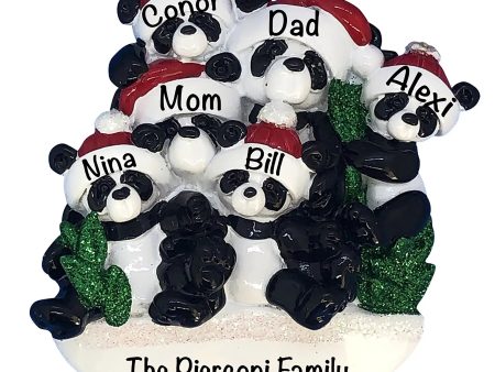 Panda Family of 6 Christmas Ornament Online Hot Sale