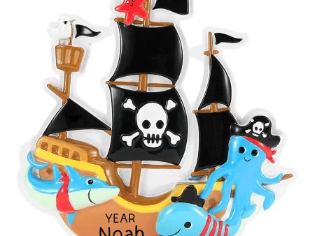 Pirate Ship Fun Christmas Ornament Supply