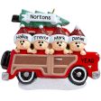 SUV Car Christmas Tree Bear Family of 4 Christmas Ornament Discount