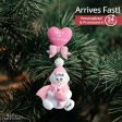 Pink Baby s 1st Christmas Candycane Snowbaby Christmas Ornament For Discount