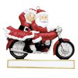 Santa Couple Motorcycle Christmas Ornament Supply