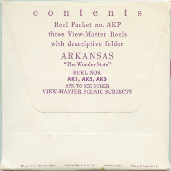 Arkansas - View-Master 3 Reel Packet - vintage - AK1,AK2,AK3-S2 Online Hot Sale