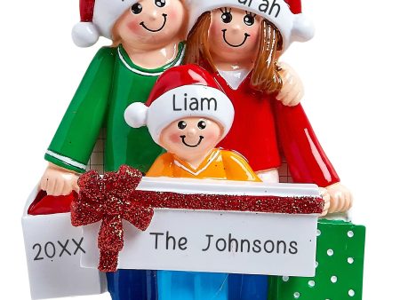 Gift Family of 3 Personalized Ornament For Cheap