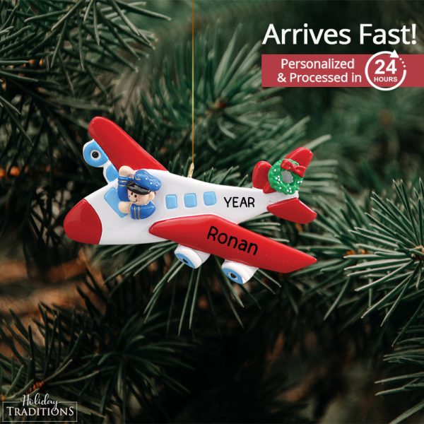 Airplane Pilot Christmas Ornament on Sale