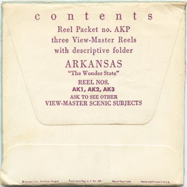 Arkansas - View-Master 3 Reel Packet - vintage - AK1,AK2,AK3-S1 Cheap