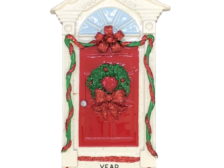 Red Bow Door Personalized Personalized Ornament Online Hot Sale