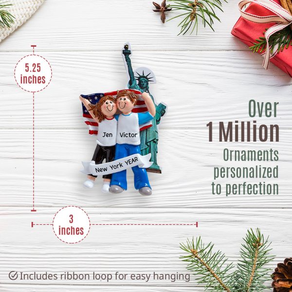 New York Couple Christmas Ornament For Cheap