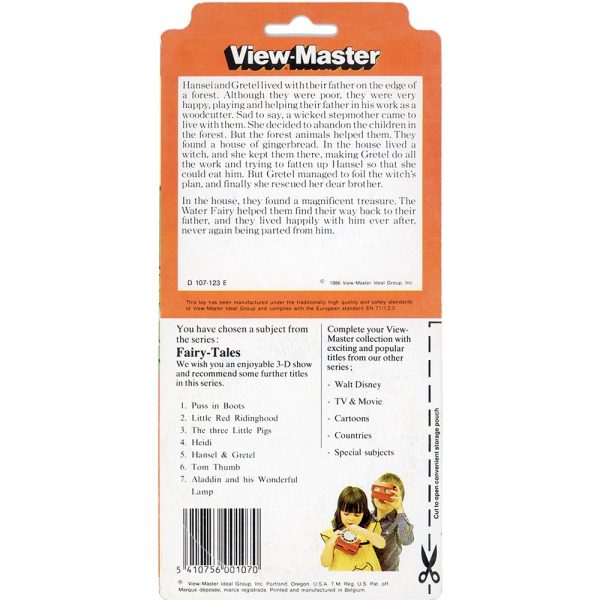 Hansel and Gretel - View-Master 3 Reel set on Card - D107E - NEW For Sale