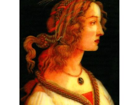 Botticelli - Young Woman (Simmoneta) - 3D Lenticular Postcard Greeting Card Fashion