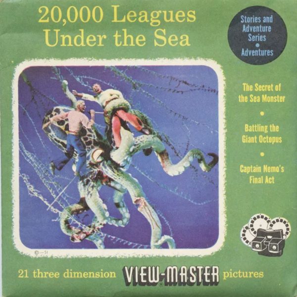 20,000 Leagues Under the Sea - View-Master 3 Reel Packet - vintage - 974-A,B,C-S3 Online Hot Sale