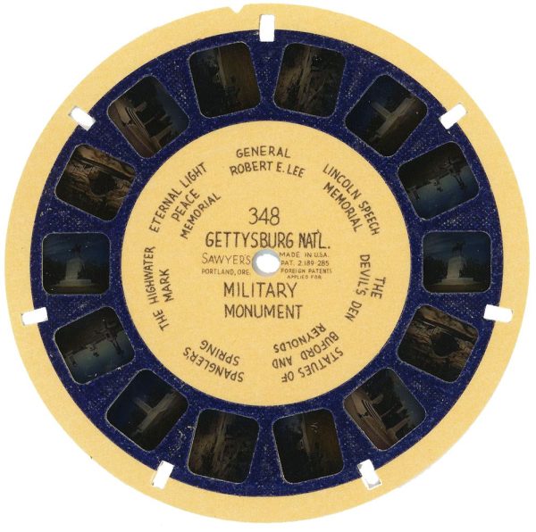 Gettysburg Nat l Military Monument  - View-Master Blue Ring Reel - vintage - (BR-348n) Sale