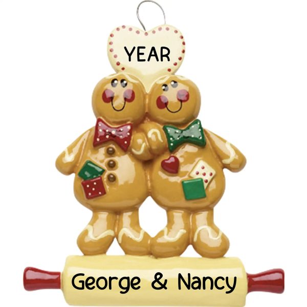 Gingerbread Couple Baking Christmas Ornament Supply