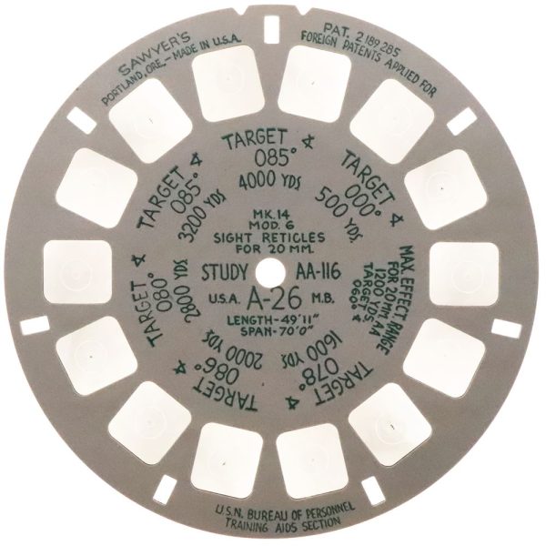 AA-116 - Military Range Estimation Study Reel - Douglas A-26 Invader - naval aviation reel - vintage For Sale