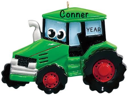 Green Tractor Toy Christmas Ornament Supply