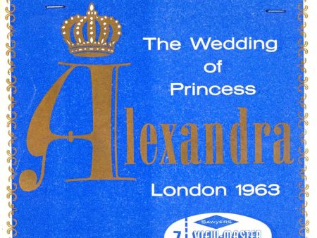 Wedding Princess Alexandra - Special Envelope 1963 - View-Master Single Reel - vintage - #1120 Discount