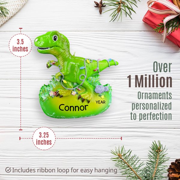 Dinosaur T-Rex Christmas Ornament - Lights Cheap