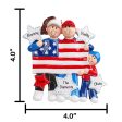 Patriotic Family of 3 Personalized Ornament Sale