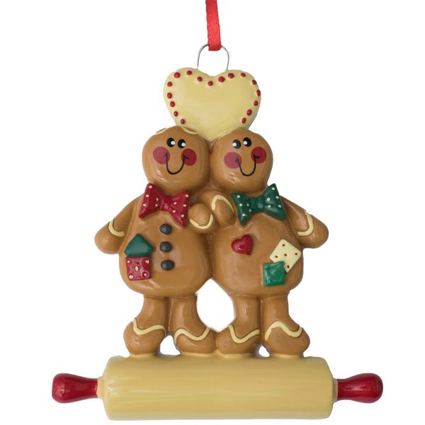 Gingerbread Couple Baking Christmas Ornament Supply